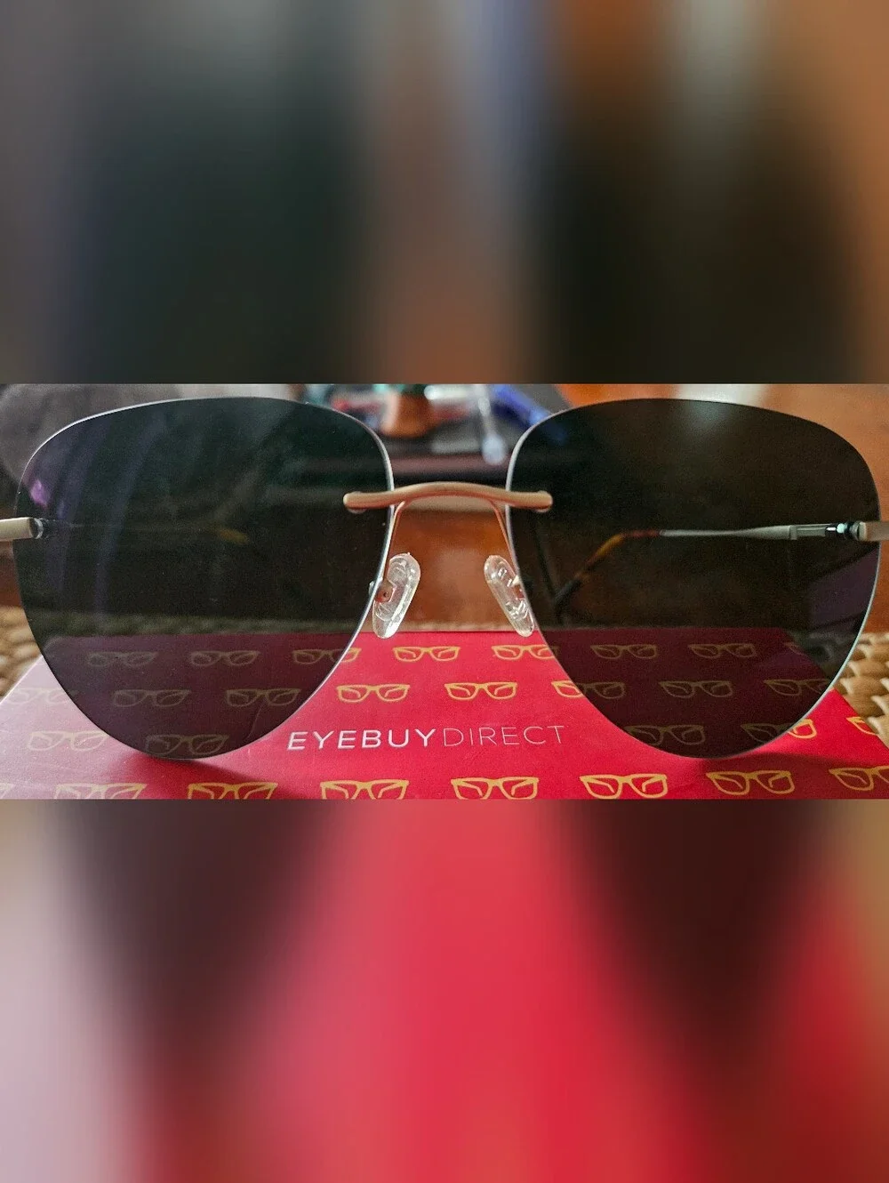 EyeBuyDirect Rimless Aviator Men/Women Sunglasses